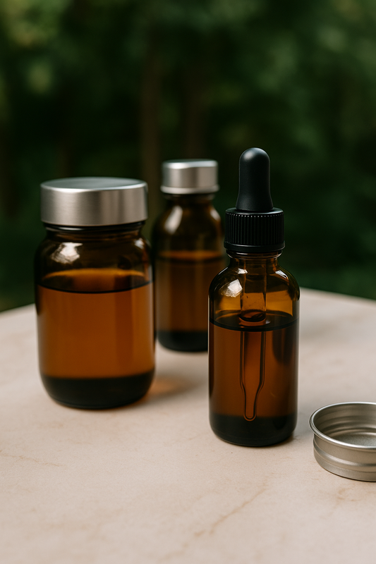 🌿 Plastic-Free Beauty: How to Store Natural Oils Without Toxins ✨