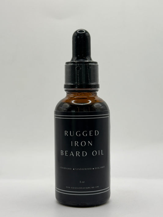 Rugged Iron Beard Oil Conditioning Beard & Skin Elixir – 1 oz Dropper Bottle